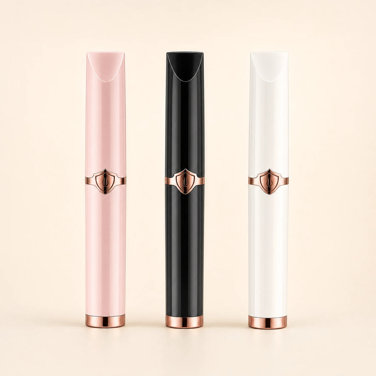 Lumivea heated lash curler in Pink, Black and White